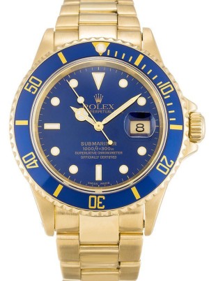 rolex submariner 40mm niebieska tarcza 16618
