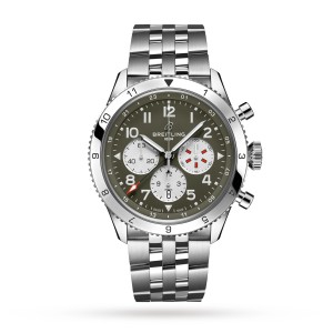 Breitling super avi b04 chronograf gmt 46 zegarek curtiss warhawk AB04452A1L1A1
