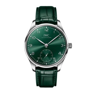 IWC portugieser automatyczny zegarek męski 40 mm zielony IW358310