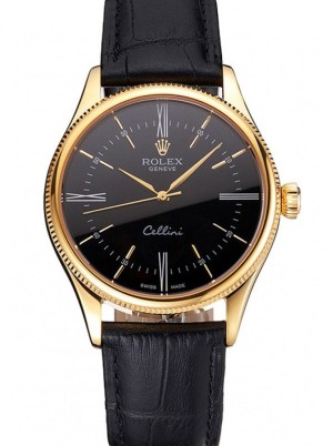 superclone rolex cellini 38mm czarna tarcza rep016814